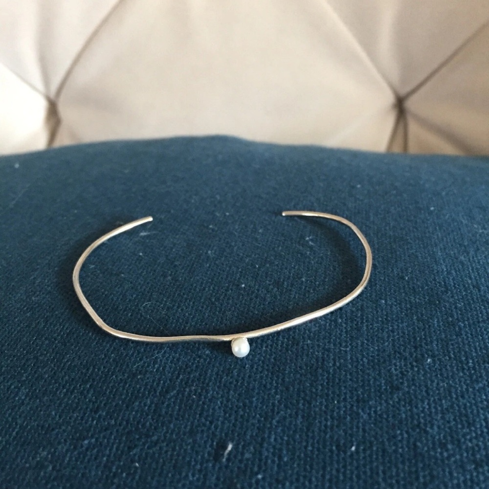 Samantha Wills Jasmine & Fleetwood Petite Cuff Bracelet Silver Pearl